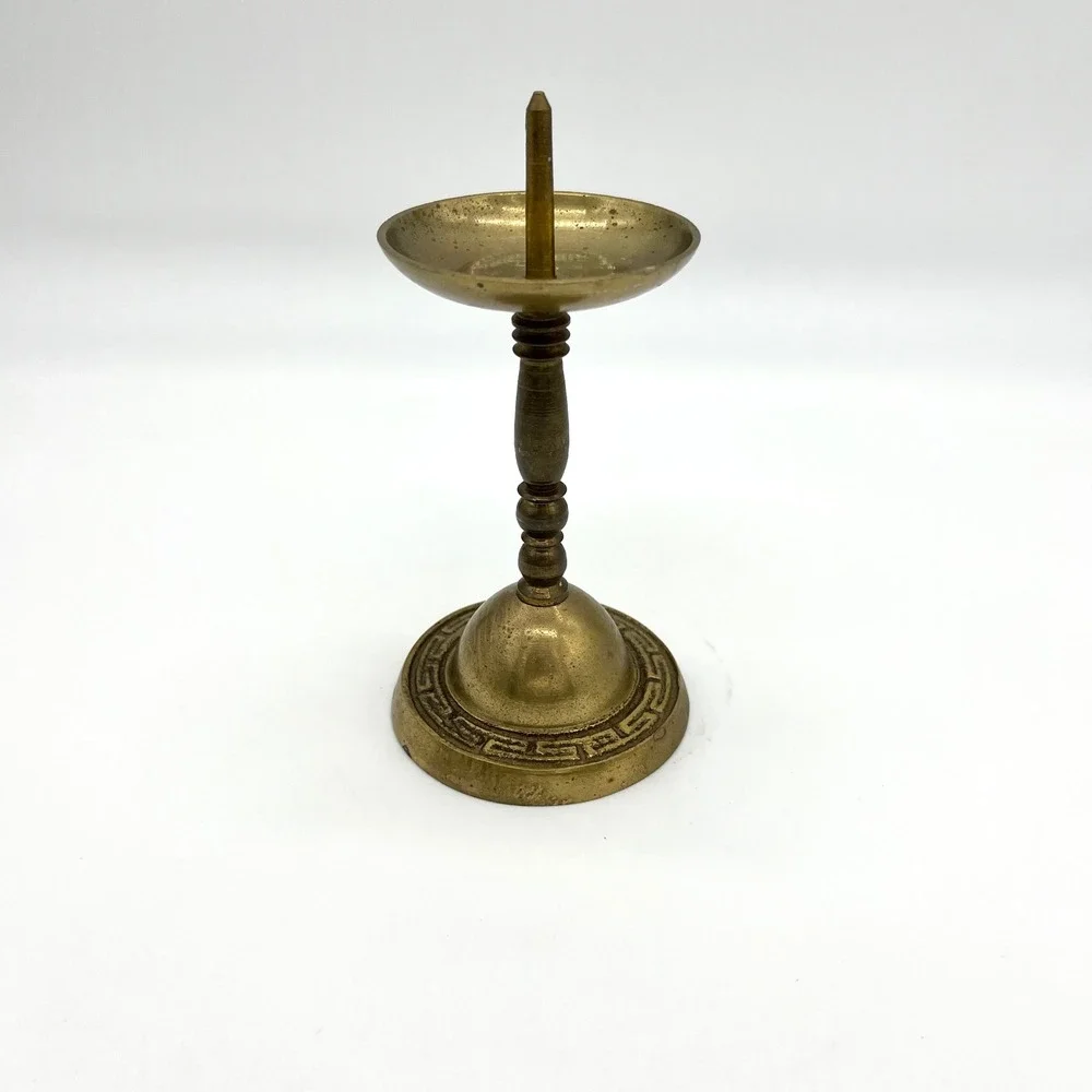 Vintage Brass Candlestick Holder Small Tabletop‎ Candle Holder Home Decor